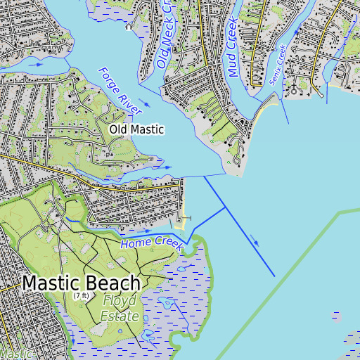 OpenTopoMap map of Sands Point, NY