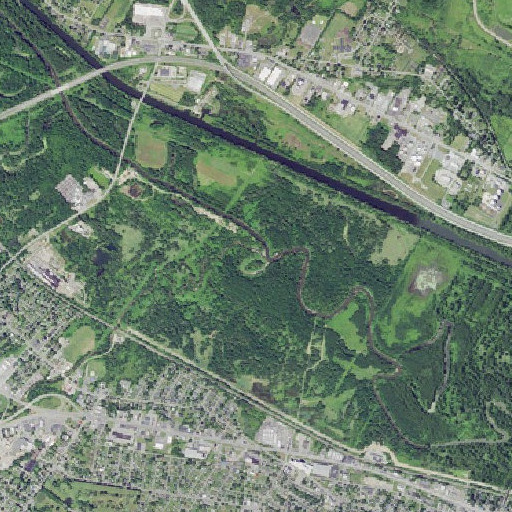 Aerial imagery of Sauquoit Creek, NY