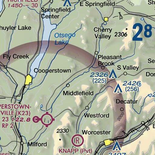 FAA VFR chart of Shellrock Creek, NY