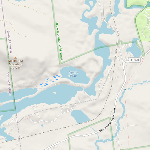 OpenStreetMap map of Square Pond, NY