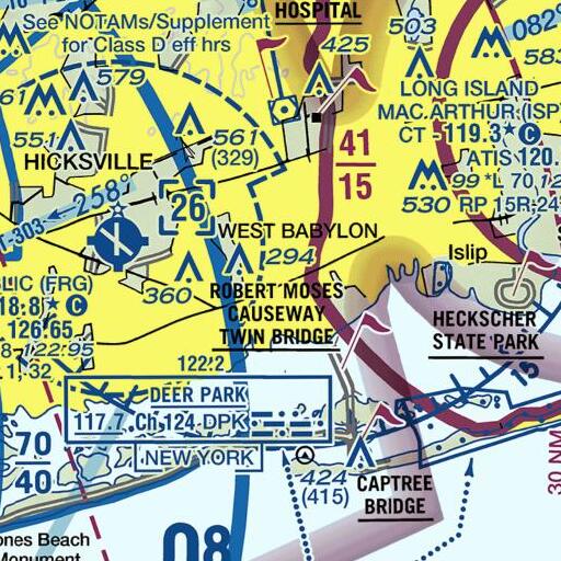 FAA VFR chart of Westbrook Elementary School, NY