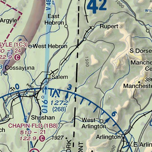 FAA VFR chart of Wheeler Hill, NY