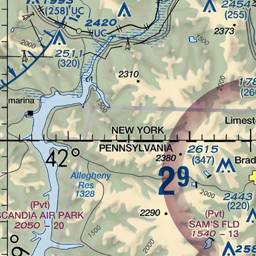 FAA VFR chart of Willis Creek, NY