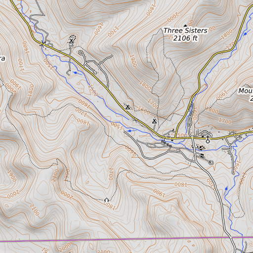 OpenTopoMap map of Willis Creek, NY