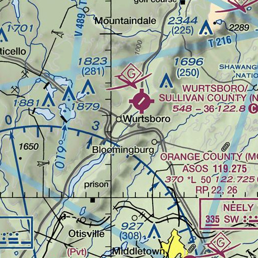 FAA VFR chart of Willsey Brook, NY