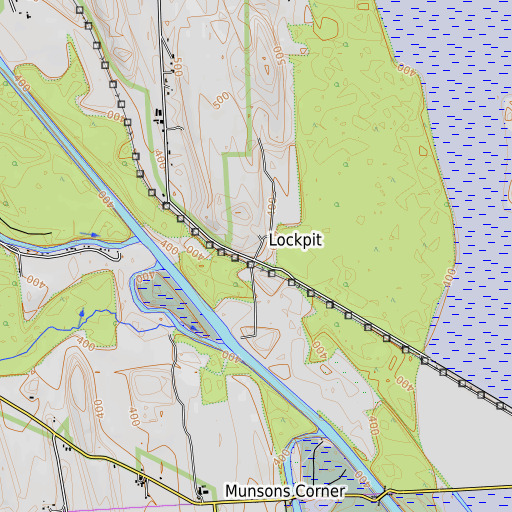 OpenTopoMap map of Lockpit, NY