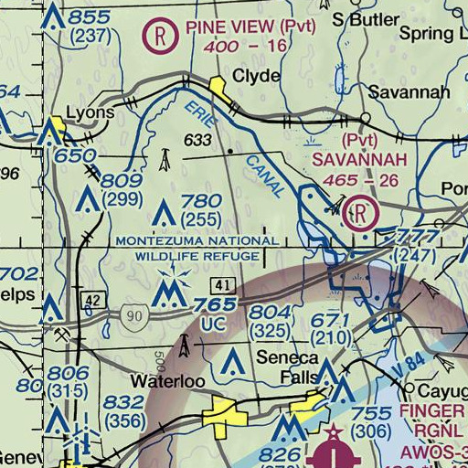 FAA VFR chart of Malcon, NY