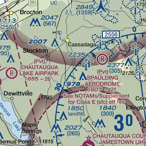 FAA VFR chart of Moons, NY