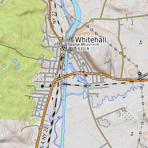 OpenTopoMap map of Devils Pulpit, NY