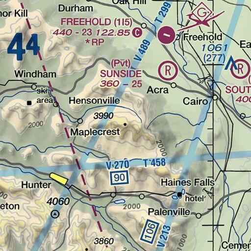 FAA VFR chart of Black Dome, NY