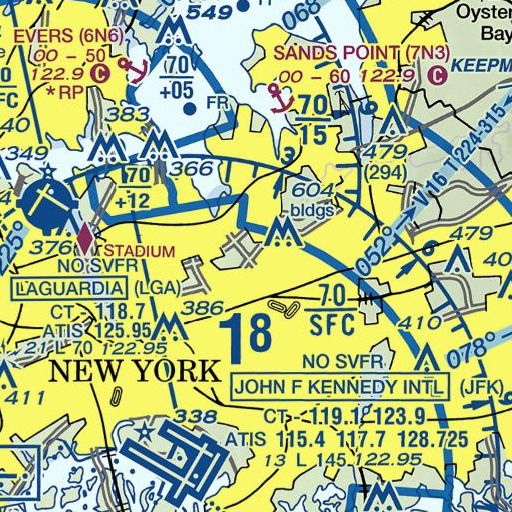 FAA VFR chart of Interchange 22, NY