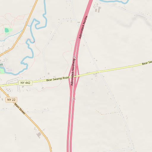 OpenStreetMap map of Interchange 35, NY