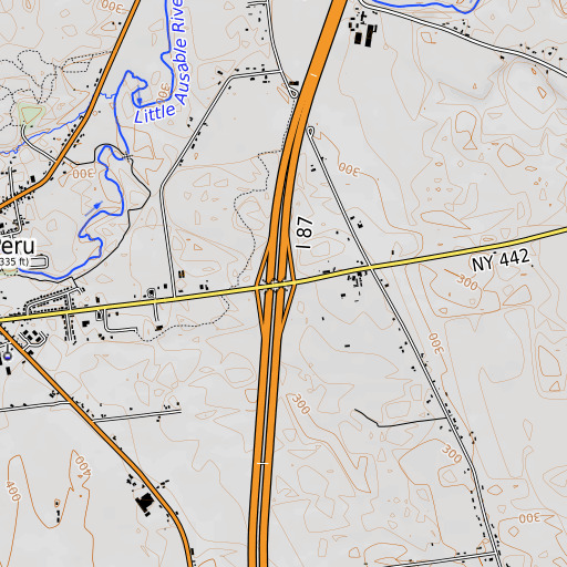 OpenTopoMap map of Interchange 35, NY