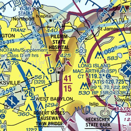 FAA VFR chart of Interchange 54, NY