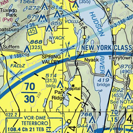 FAA VFR chart of Interchange 8, NY