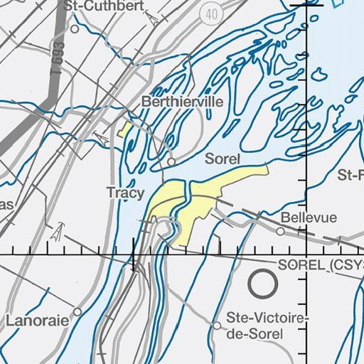 FAA VFR chart of Richelieu River, VT