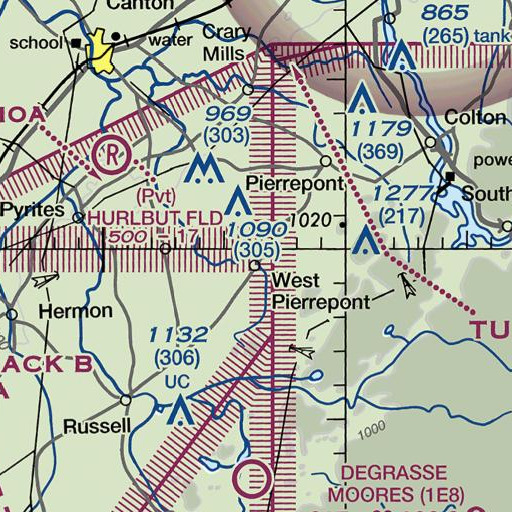 FAA VFR chart of Dean Brook, NY