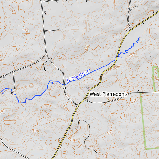 OpenTopoMap map of Dean Brook, NY