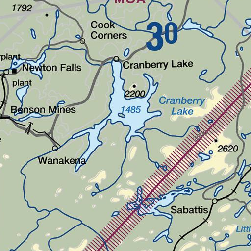 FAA VFR chart of Deremo Point, NY