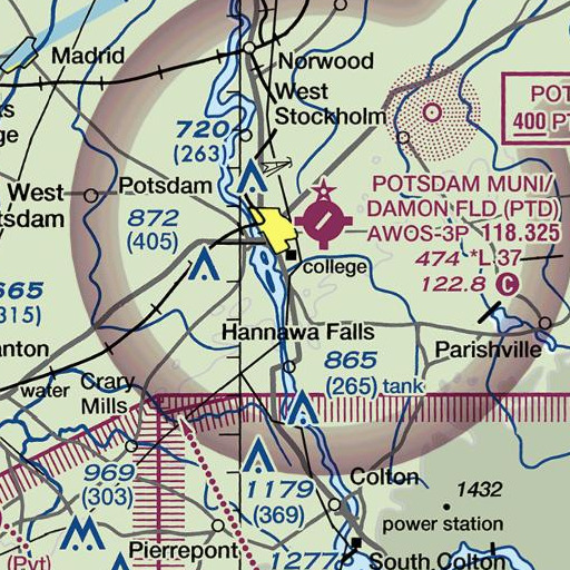 FAA VFR chart of Garfield Brook, NY