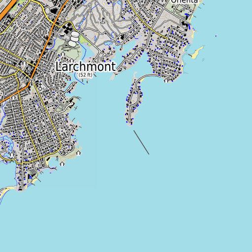 OpenTopoMap map of Edgewater Point, NY