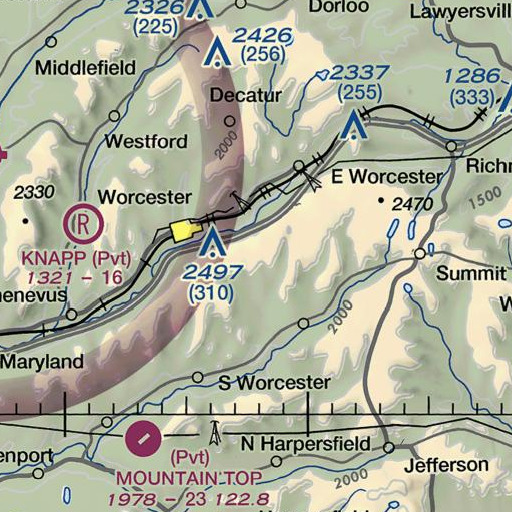 FAA VFR chart of Hollenbeck School (historical), NY