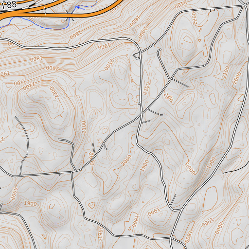 OpenTopoMap map of Hollenbeck School (historical), NY
