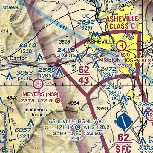 FAA VFR chart of Baldwin Field Branch, NC