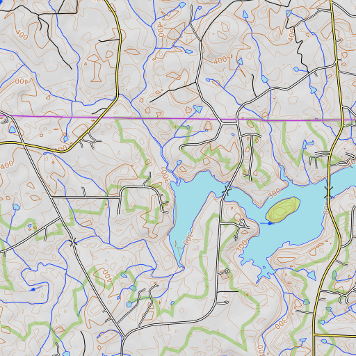 OpenTopoMap map of Beech Creek, NC
