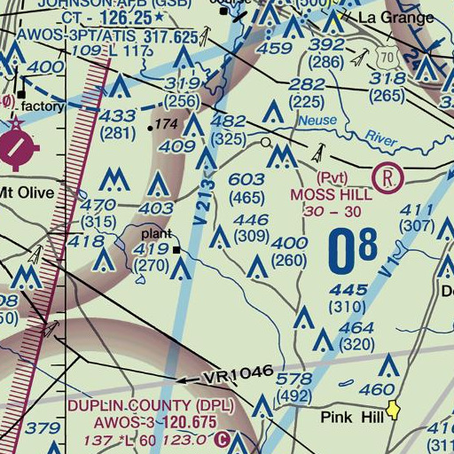 FAA VFR chart of Cabin Branch, NC