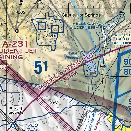 FAA VFR chart of Baldy Mountain, AZ