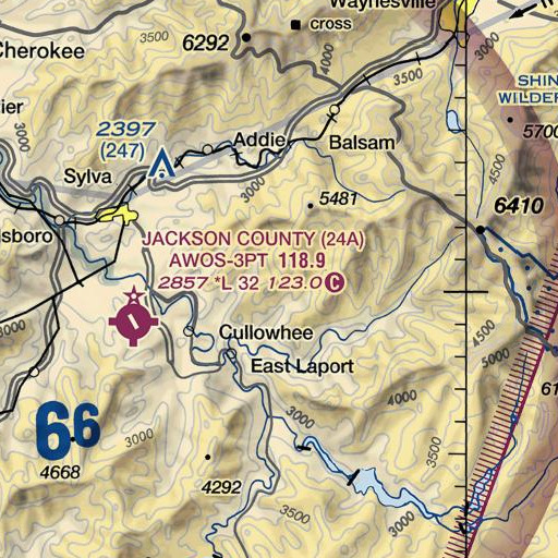 FAA VFR chart of Deep Gap, NC