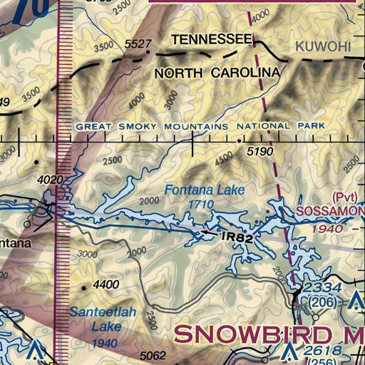 FAA VFR chart of Deep Gap, NC