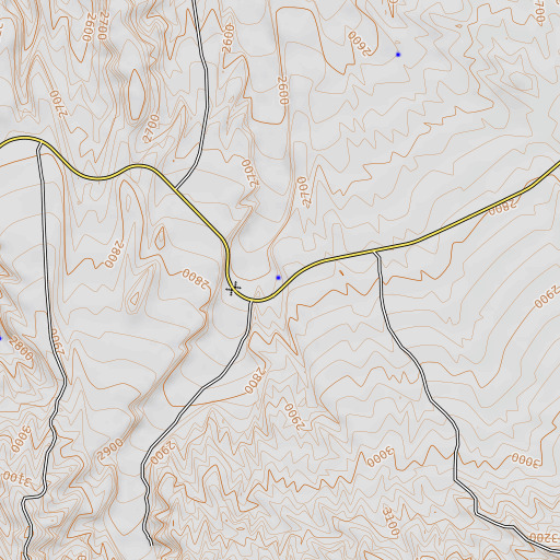 OpenTopoMap map of Quail Spring, AZ