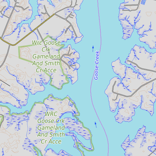 OpenTopoMap map of Facing Point, NC