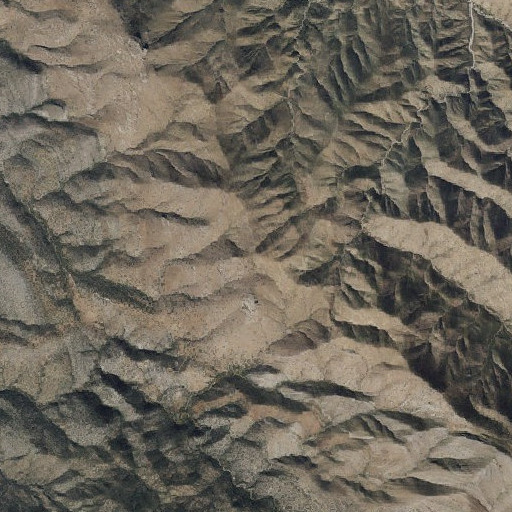 Aerial imagery of Quartzite Mountain, AZ