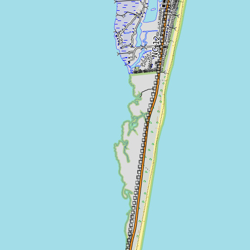 OpenTopoMap map of Long Point, NC