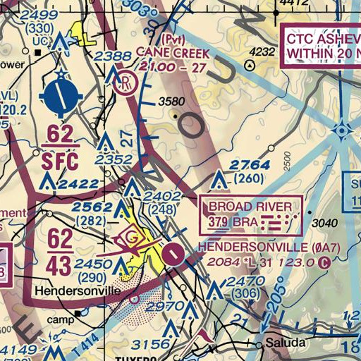 FAA VFR chart of Phillips Branch, NC