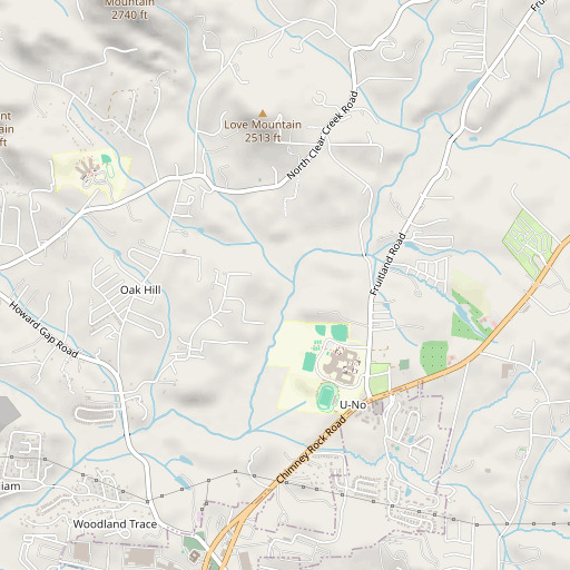 OpenStreetMap map of Phillips Branch, NC