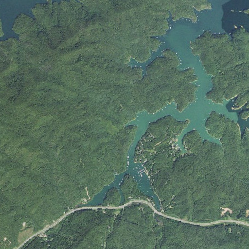 Aerial imagery of Roaring Branch, NC
