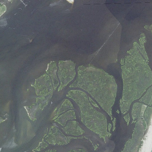 Aerial imagery of Shellbed Creek, NC