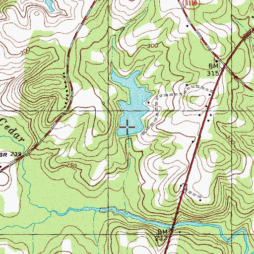 Topographic Map of Timmerman Pond Dam, NC