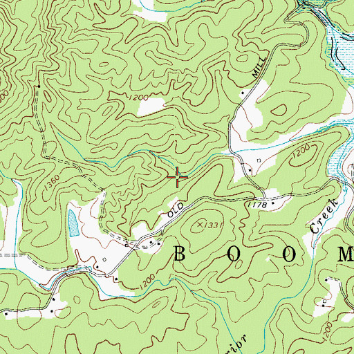 Topographic Map of Laws Pond, NC