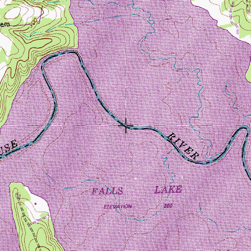 Topographic Map of Brinkley Lake, NC