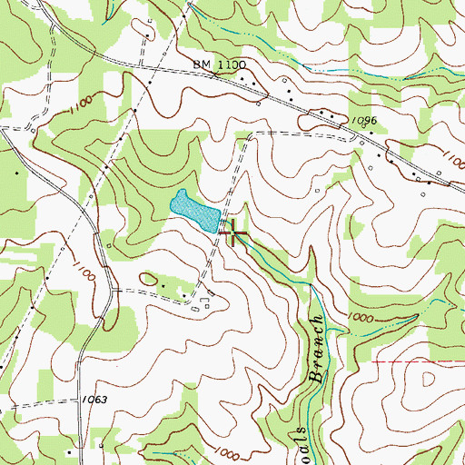Topographic Map of Parks Lake Dam, NC