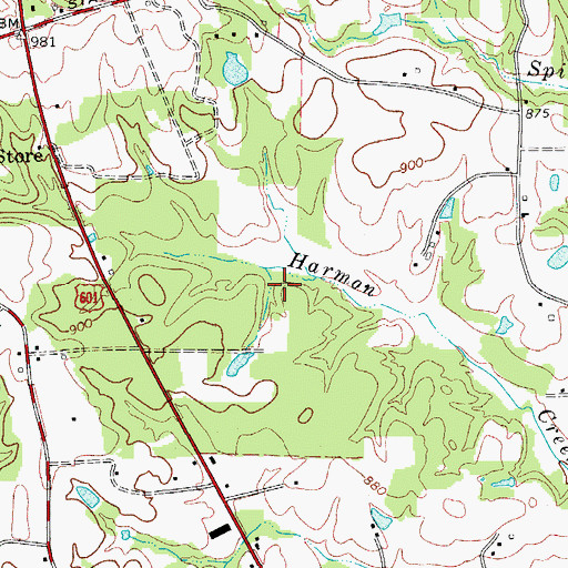 Topographic Map of Todd Pond, NC
