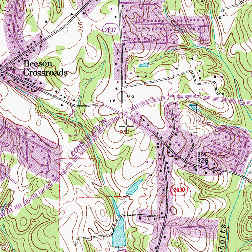 Topographic Map of Pine Tree Lake Number One Dam, NC