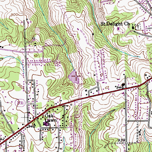 Topographic Map of Nichols Lake, NC