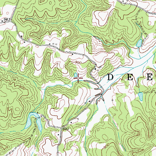 Topographic Map of William Arnold Lake Dam, NC