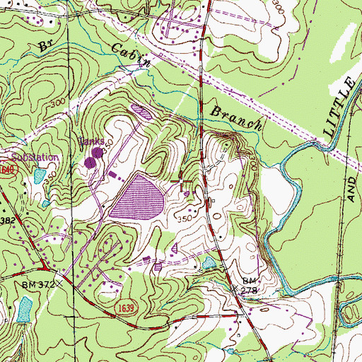 Topographic Map of Infinity Rd Raw Water Reservoir, NC